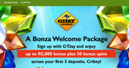 G'day casino free spins